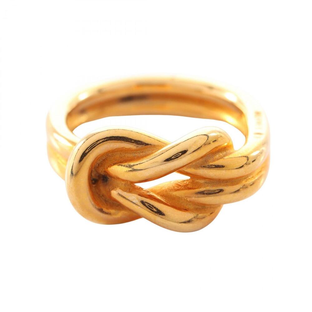 Hermes HERMES Atame Scarf Ring Accessory GP Women's Gold Tone